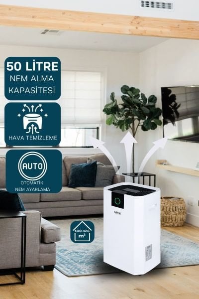 KT50-A Nem Alma ve Hava Temizleme Cihazı Alınan ürüne ek 1 yıl garanti sunan paket