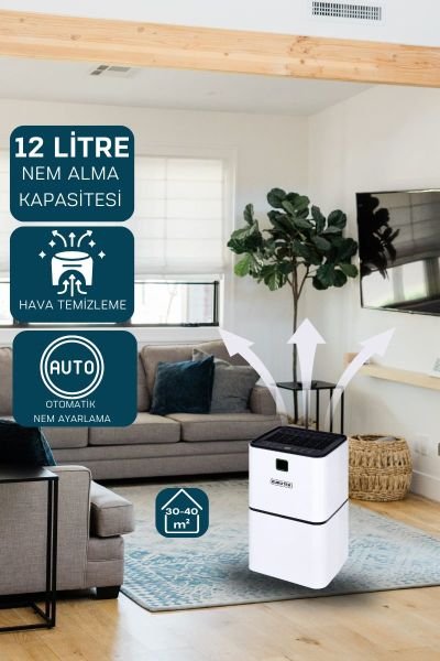 KT12-K Nem Alma ve Hava Temizleme Cihazı Alınan ürüne ek 1 yıl garanti sunan paket