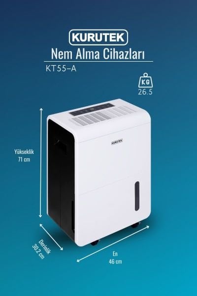 KT55-A Nem Alma ve Hava Temizleme Cihazı Standart Garanti