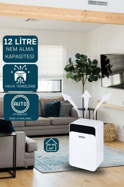 KT12-D  Nem Alma ve Hava Temizleme Cihazı Standart Garanti