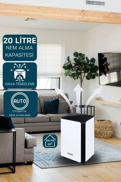 KT20-E Ev Tipi Nem Alma ve Hava Temizleme Cihazı Alınan ürüne ek 1 yıl garanti sunan paket
