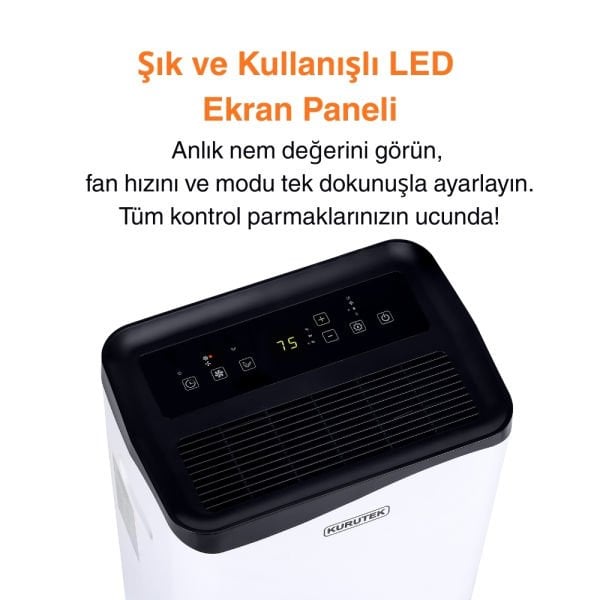 KT40-A Ev Tipi Nem Alma ve Hava Temizleme Cihazı Standart Garanti