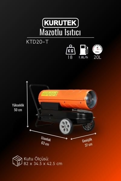 Kurutek KTD20-T Bacasız Mazotlu Isıtıcı