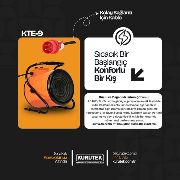 KTE-9 KW Elektrikli Isıtıcı