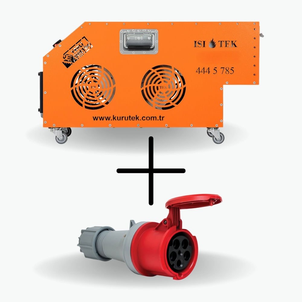 20 KW Elektrikli Isımak Isıtıcı 5X63 A IP44 Düz Fiş