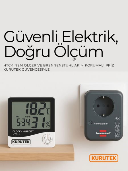 Brennenstuhl 230V 16A Akım Korumalı Priz – 13.500A Koruma Gücüyle Üstün Güvenlik