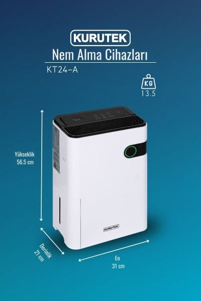 KT24-A Ev Tipi Nem Alma ve Hava Temizleme Cihazı Alınan Ürüne Ek 1 yıl Garanti Sunan Paket