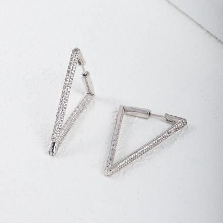 Triangle Stone Earrings