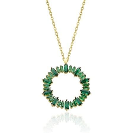 Green Baguette Necklace