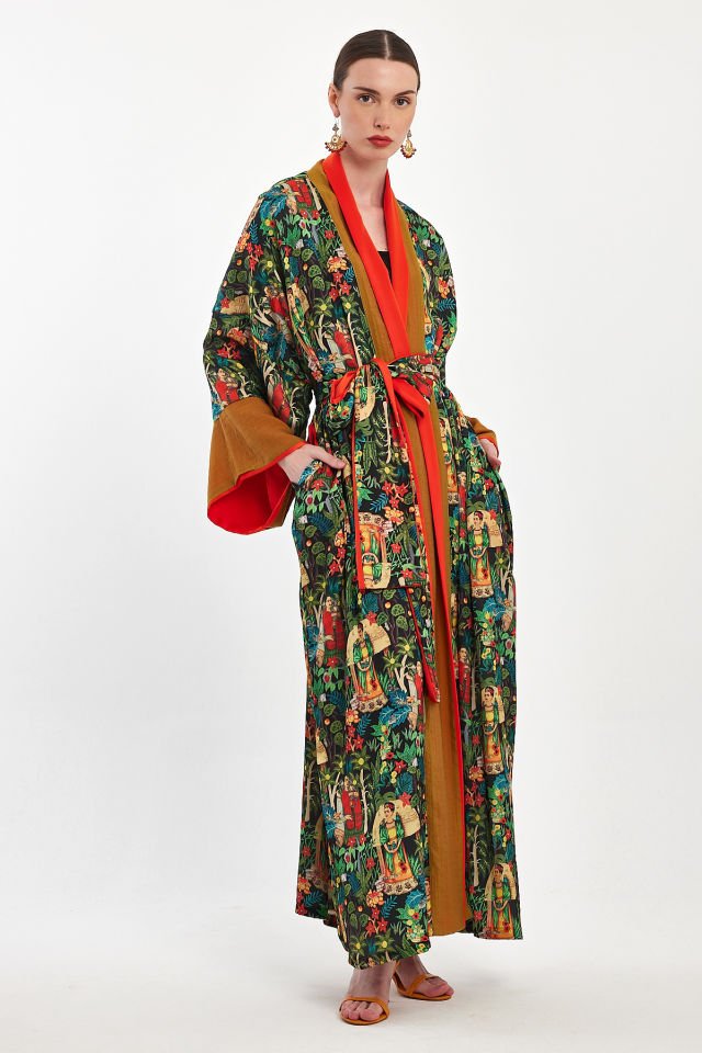 Silk Satin Special Design Kimono