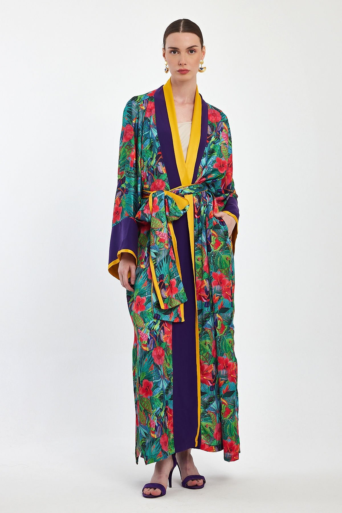 Silk Satin Special Design Kimono