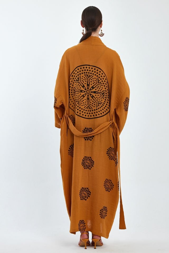 Handmade Woodblock Print Special Design Kimono