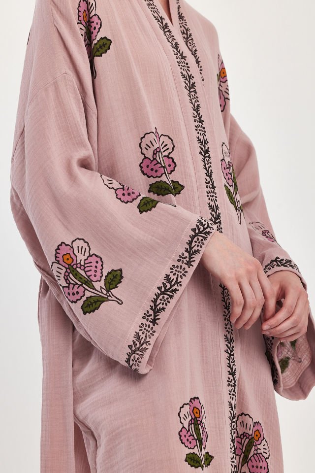 Handmade Woodblock Print Special Design Kimono