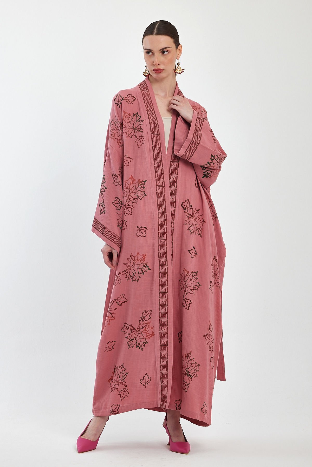 Handmade Woodblock Print Special Design Kimono