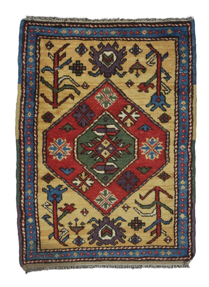 Antique Anatolia Rug Made by Old Yarn And Vegetable Dye