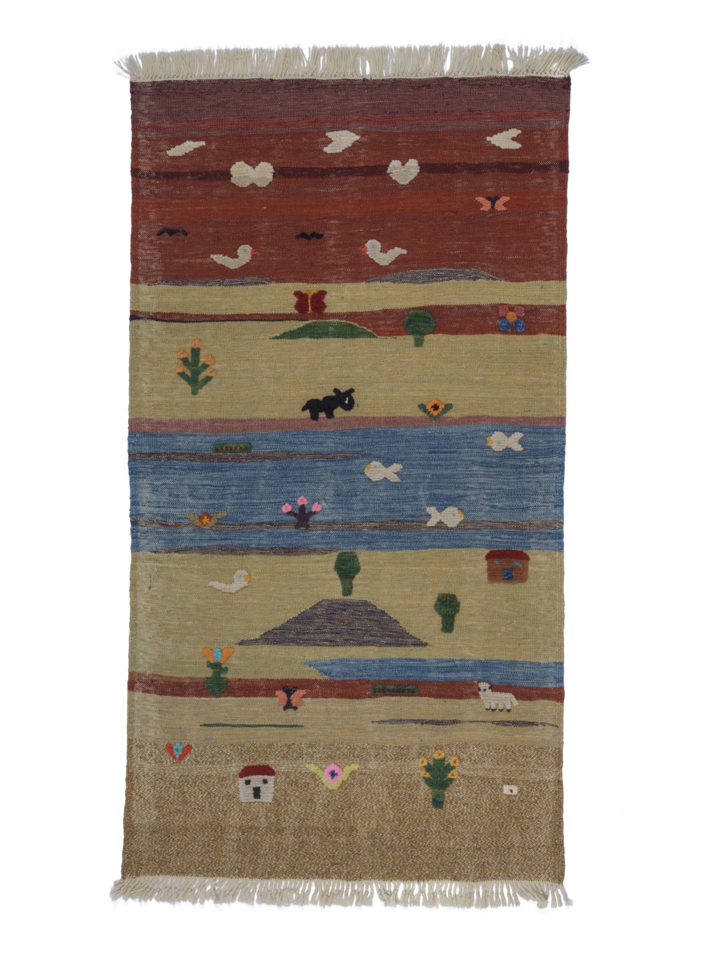 Nomad Life Kilim Rug And Hand Knotted Technique Together