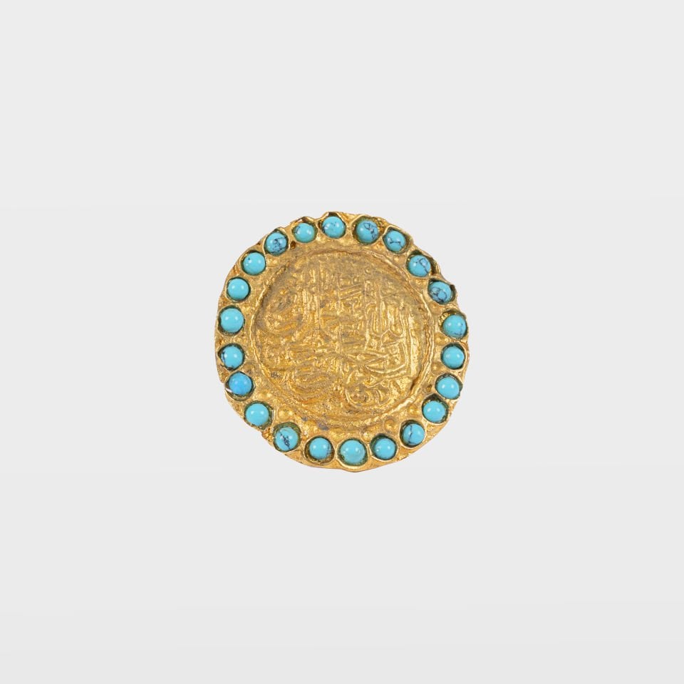 Gold Plated Turquoise Stone Ring