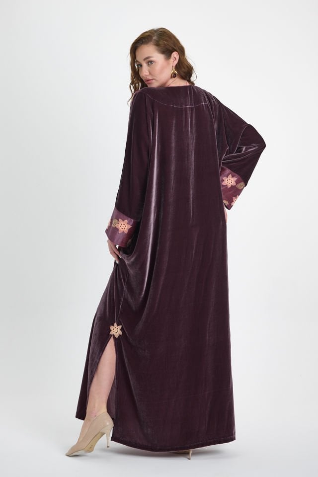 Silk Velvet Fabric Dress - And Ottoman Gold Embroidery