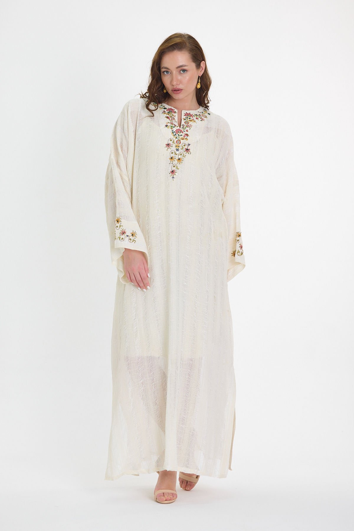 Handmade Silk Dress with Ottoman Motifs
