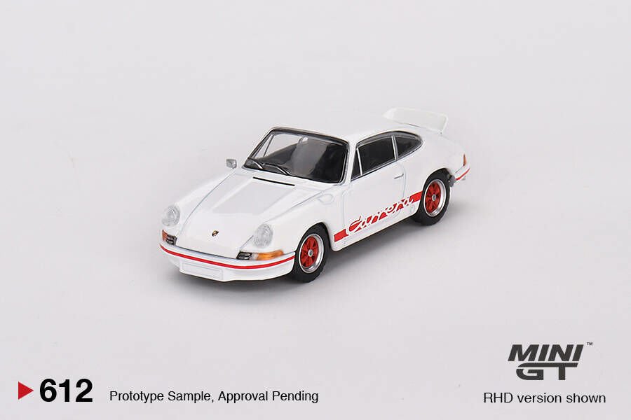 Mini GT 1/64 Ölçek Koleksiyonluk Model Araç MGT00612 Porsche 911 Carrera RS 2.7 / Grand Prix White With Red Livery