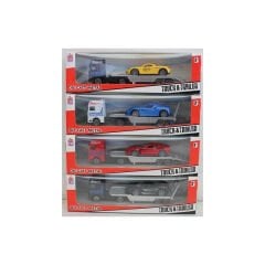 Can-Em Oyuncak 1/64 Ölçek Truck ve Trailer Die Cast Metal Çekici ve Araçlar