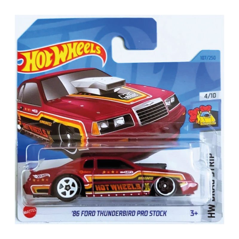 Hot Wheels 1/64 Ölçek Tekli Regular Arabalar HKK03 Hw Drag strip / '86 Ford Thunderbird Pro Stock Kırmızı