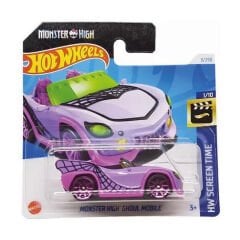 Hot Wheels 1/64 Ölçek Tekli Regular Arabalar HTC80 Hw Screen Time / Monster High Ghoul Mobile