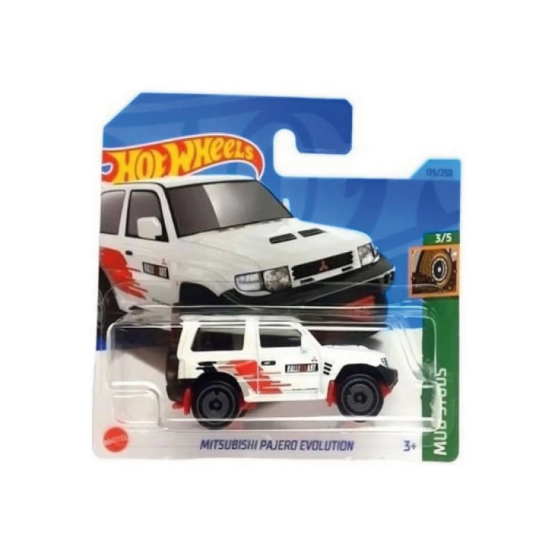 Hot Wheels 1/64 Ölçek Tekli Regular Arabalar HKK36 Mud Studs / Mitsubishi Pajero Evolution Beyaz