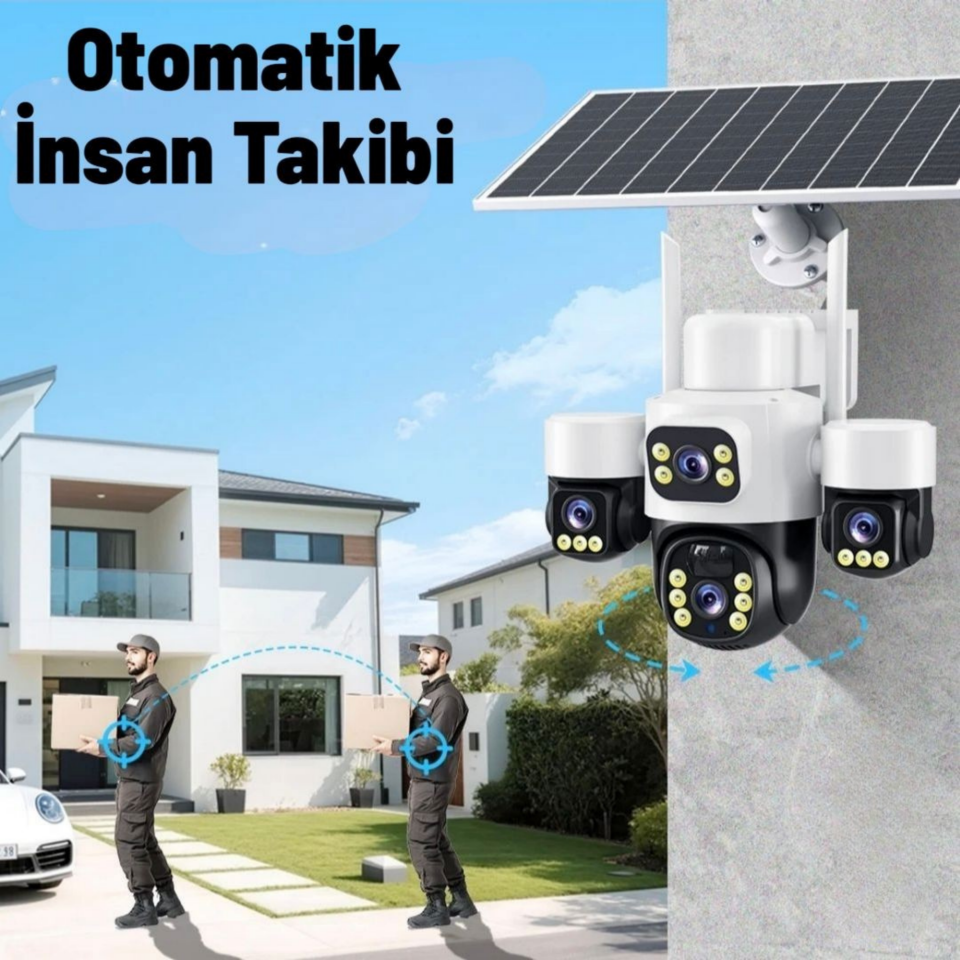 Inox Digital X14 4G E-Simli 4 Kameralı Güneş Enerjili Güvenlik Kamerası