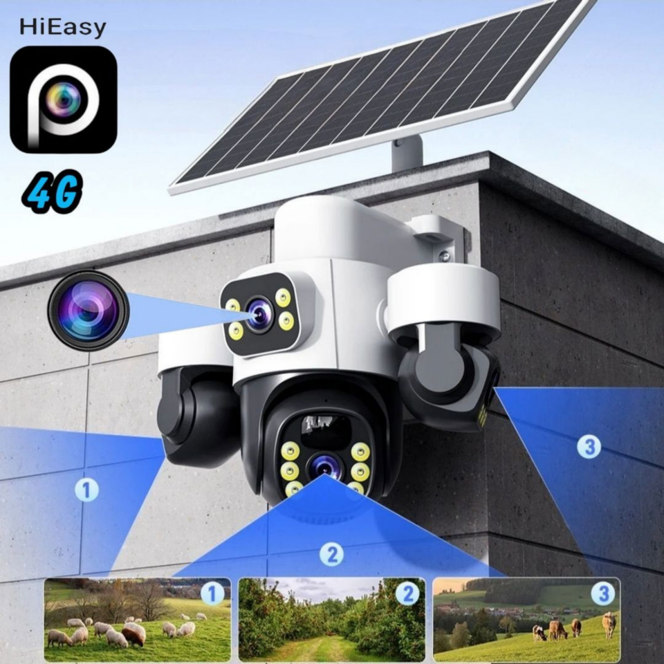 Inox Digital X14 4G E-Simli 4 Kameralı Güneş Enerjili Güvenlik Kamerası