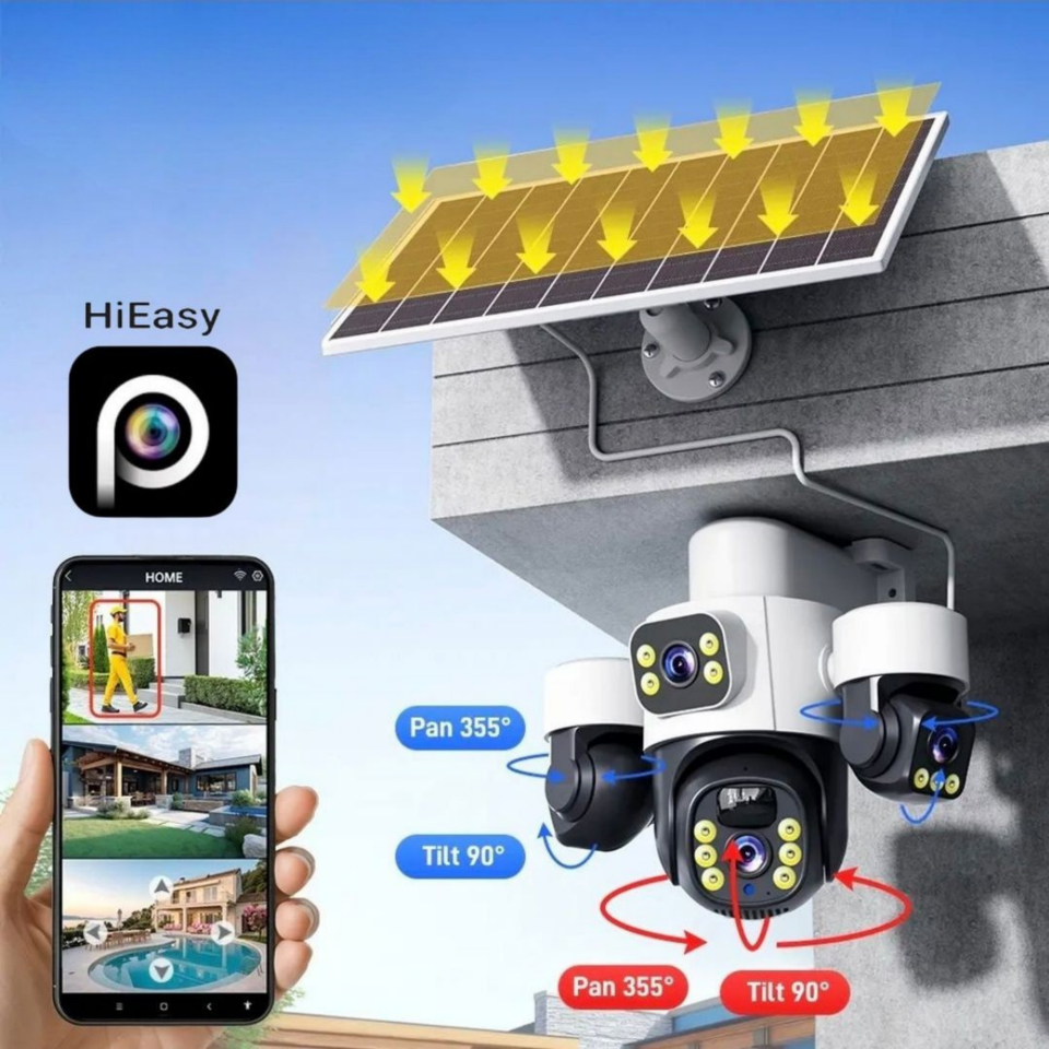 Inox Digital X14 4G E-Simli 4 Kameralı Güneş Enerjili Güvenlik Kamerası