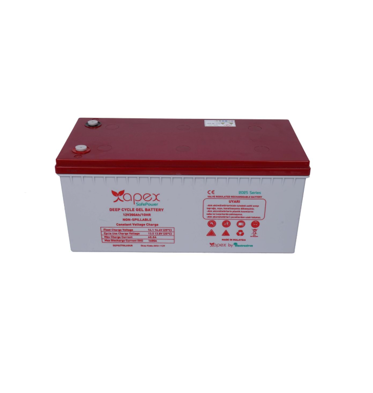 Apex 12V 200Ah Deep Cycle Jel Akü