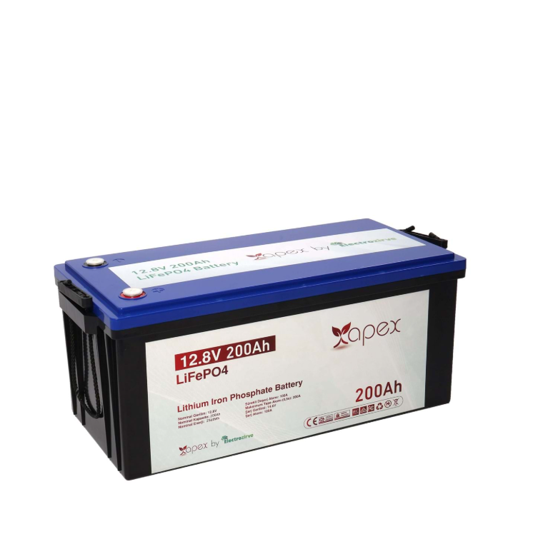 Apex 12.8V 200Ah Lityum (LiFePO4) Batarya