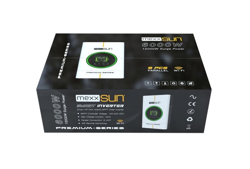 Mexxsun Premium 48V 6kW MPPT Akıllı İnverter (Paralel /Wi-Fi/ Dual Output)