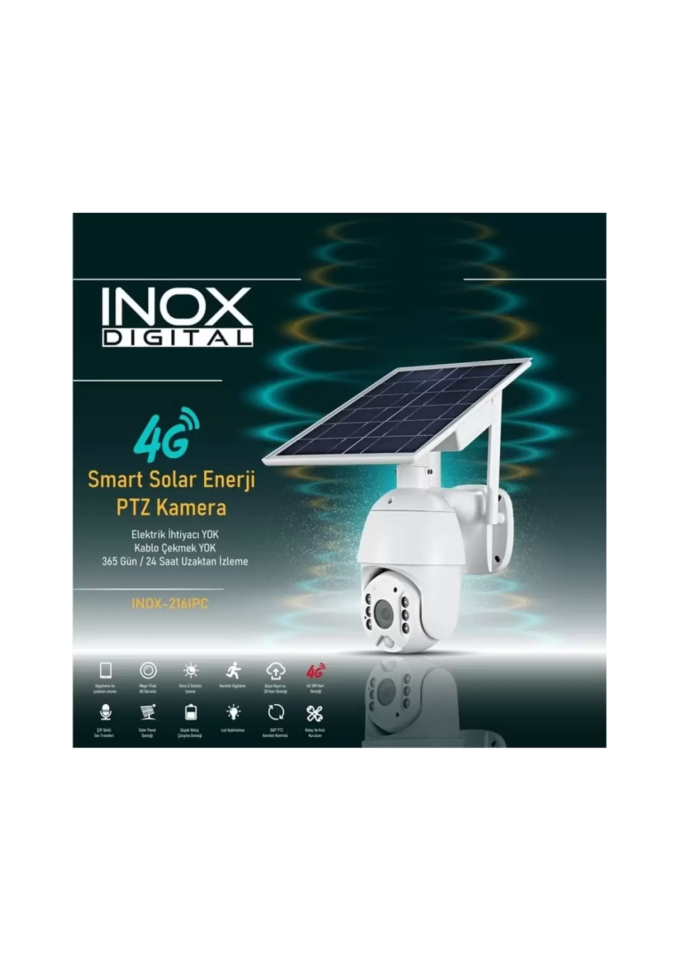 İnox Digital INOX-216IPC Speed Dome 3MP Güneş Enerjili Güvenlik Kamerası