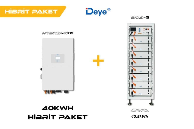 Deye 40 kWh Hibrit Paketi (High Voltage)