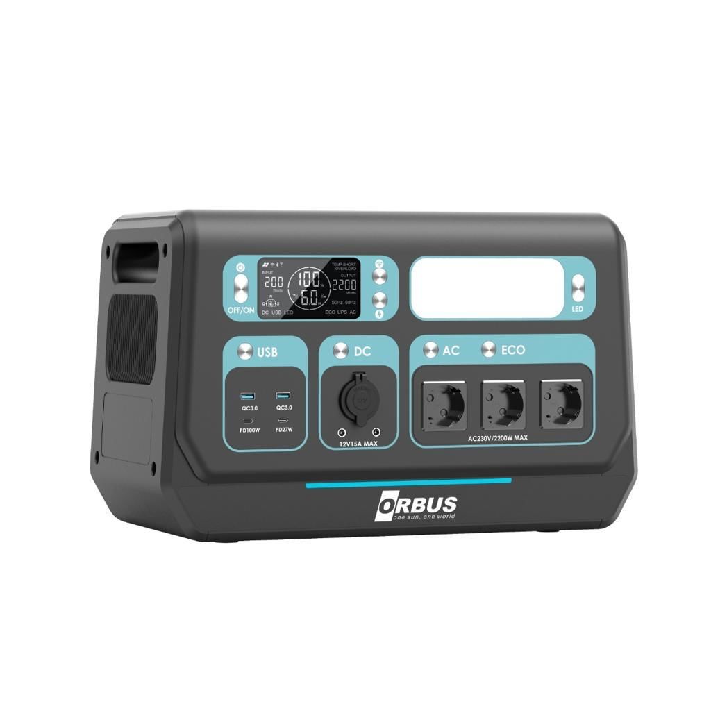 ORBUS 2400W (2048Wh) Power Station Taşınabilir Güç Kaynağı