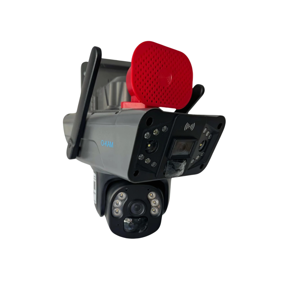 O-KAM 3915 4G 6MP Dual Lens Solar PTZ Güneş Panelli Kamera