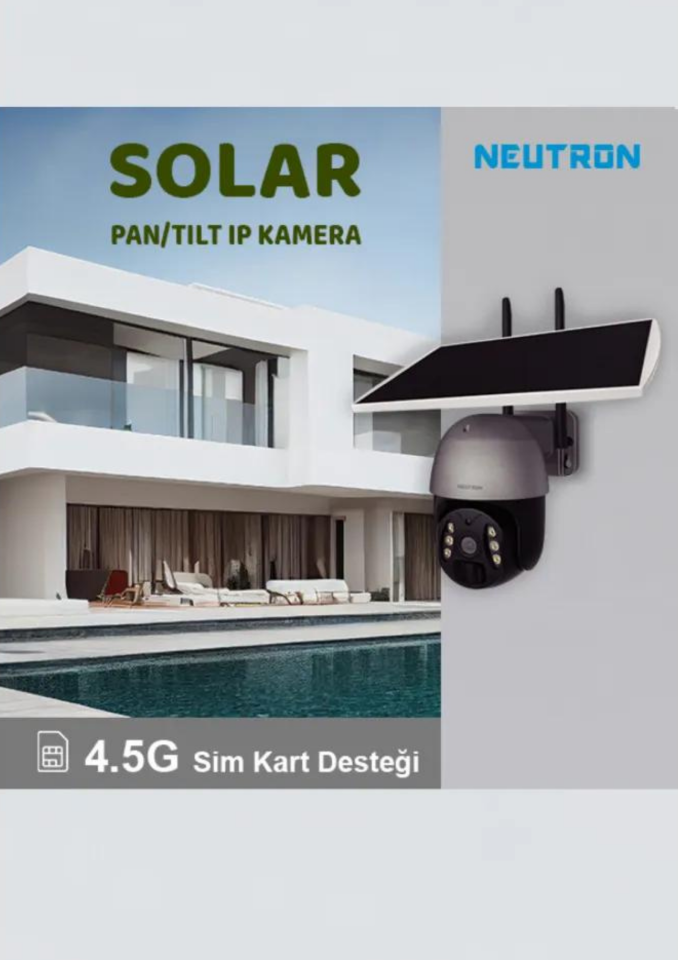 Neutron 360° Dönebilen Solar 4.5G Güneş Panelli Kamera