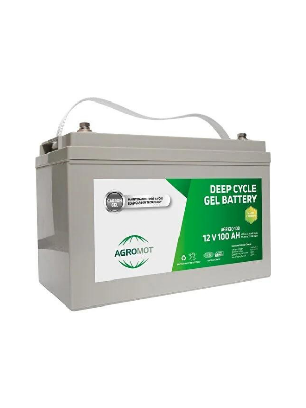 Agromot 12V 100Ah Deep Cycle Nano Karbon 20HR Jel Akü