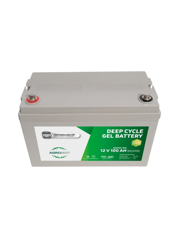 Agromot 12V 100Ah Deep Cycle Nano Karbon 20HR Jel Akü
