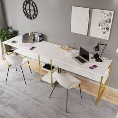 Büyük Boy İkili Çalışma Masası 240*60*72 cm