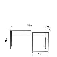Kocaeli Çalışma Masası L210 - 140x60x72 cm