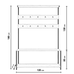 Portmanto Ava 120*180*40 cm