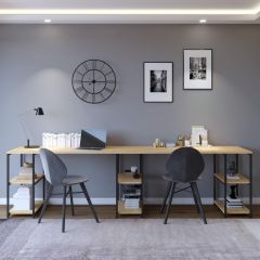 Sade Tasarım Çalışma Masası Meşe 270*60*72 cm