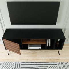 Tuğba Tv Sehpa Yerli Ceviz Siyah 150*40*60 cm