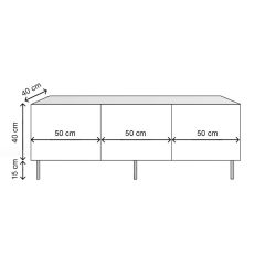 Sezer Tv Sehpa Beyaz 150*55*40 cm