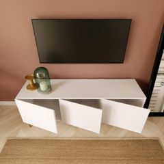 Sezer Tv Sehpa Beyaz 150*55*40 cm