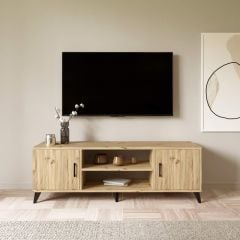Deniz Tv Sehpa Keçe Meşe 150*55*40 cm