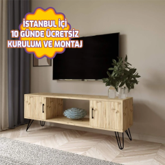 Seyhan Tv Sehpa Keçe Meşe 150*60*40 cm